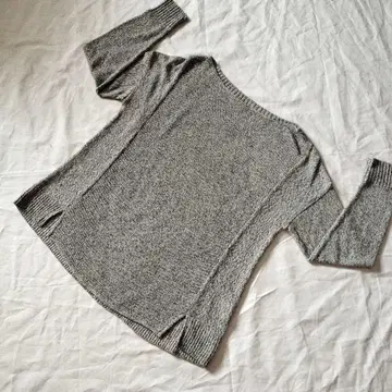 INDIVI 인디비 (38) 스웨터 그레이 사이드 슬릿 니트