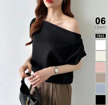 드레이프 상의/블랙