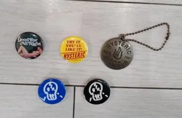 HYSTERIC GLAMOUR 캔뱃지 4개 & 키링 세트