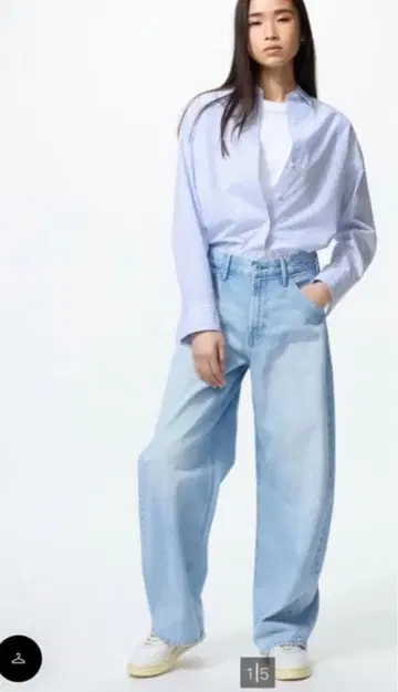 UNIQLO 배기 커브 청바지 25