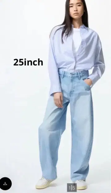 인기 만점 UNIQLO 배기 커브 청바지 25