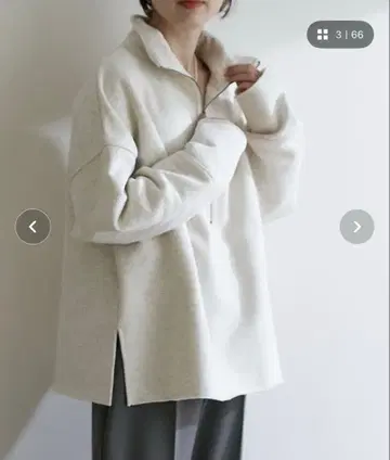 omekashi 속기모 하프 지퍼 풀오버