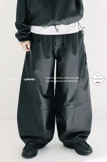 clesste 소프트쉘 가죽 카고 팬츠 샘플