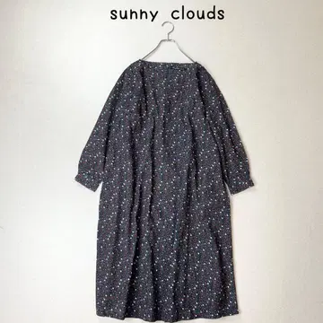 sunny clouds 펠리시모 올 패턴 디자인 원피스