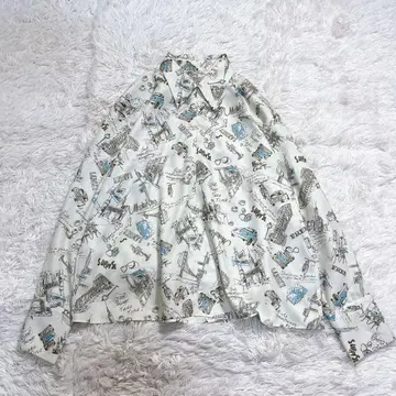 spick and span 하프 zip 셔츠 올 패턴 빈티지 24FW