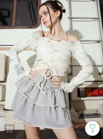 SPIRAL GIRL/캉캉 스커트/그레이