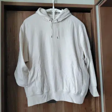 UNIQLO 남성용 화이트 스웨트 후드티 4XL 새상품급