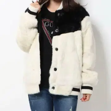 Guess 퍼 자켓 아우터