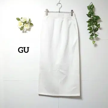 지유 롱 내로우 스커트 M 허리밴딩 속기모 백슬릿