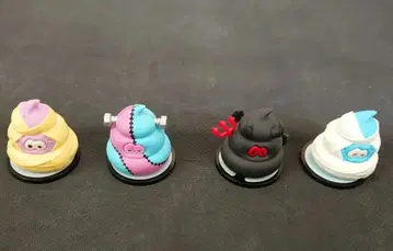 4체 세트 호러 모우 몬스터즈 1 캡슐 토이