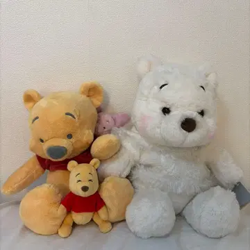 디즈니 곰돌이 푸 봉제 인형 세트 화이트