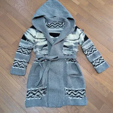 에이스 후드 부착 니트 코트 미사용 새상품