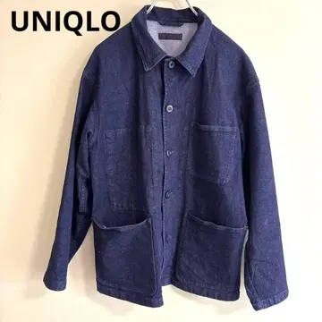 UNIQLO 유니클로 남성용 데님 M 상당 다크 네이비 데님 자켓