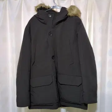UNIQLO 유니클로 퍼 달린 블랙 다운 자켓