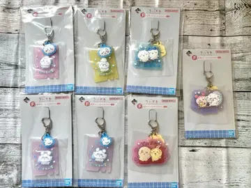 제일복권 치이카와 (먼작귀) 온천 러버 참 컬렉션 6종 세트 (7개)