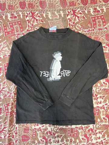 섀도우맨 블랙 페이드 롱T