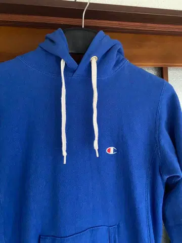 Champion 후드 부착 후드티 파랑