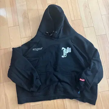 APPELUM 블랙 후드티 RAIDBACK