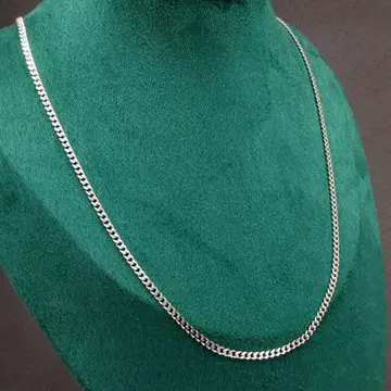 실버 롱 체인 키헤이 목걸이 3mm