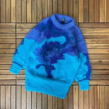 90s GENNIE DE LANGE 디자인 모헤어 니트 풀오버