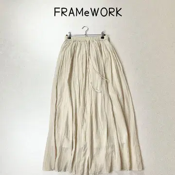 택 포함 FRAMeWORK 허리밴딩 개더 스커트