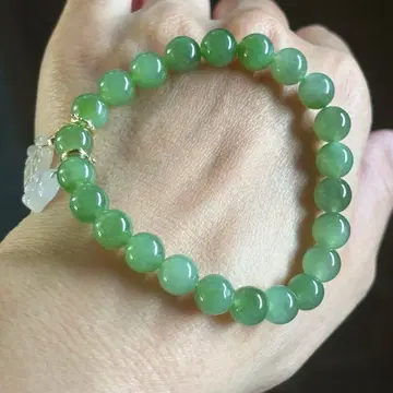 순수 천연 화전옥 네프라이트 벽옥 팔찌 8mm