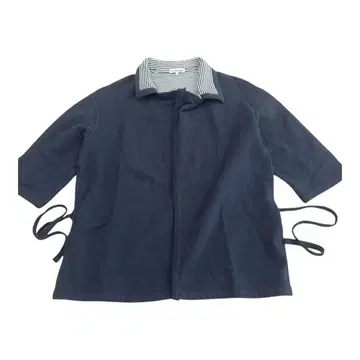 [새상품급] LACOSTE 네이비 가디건 38 안쪽 스트라이프