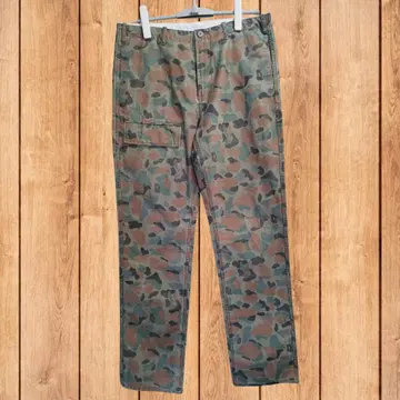 카모 패턴 워크 팬츠 프론트 플랩 포켓 부착