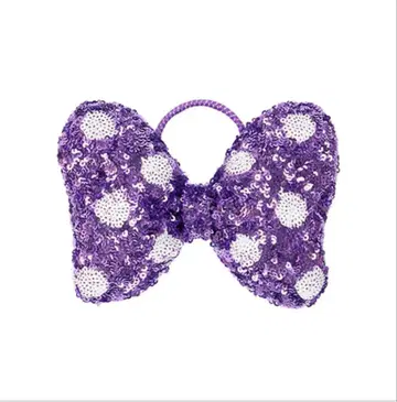 디즈니 스팽글 머리끈 보라색