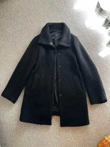 뮌헨 블랙 니트 피 코트