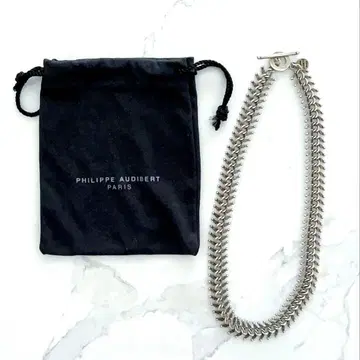 PHILIPPE AUDIBERT 실버 EPI 체인 목걸이