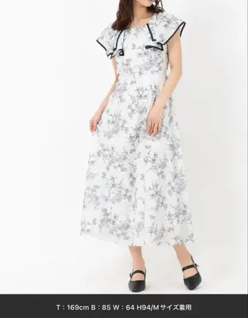 MISCH MASCH 플라워 주이 프릴 컬러 원피스