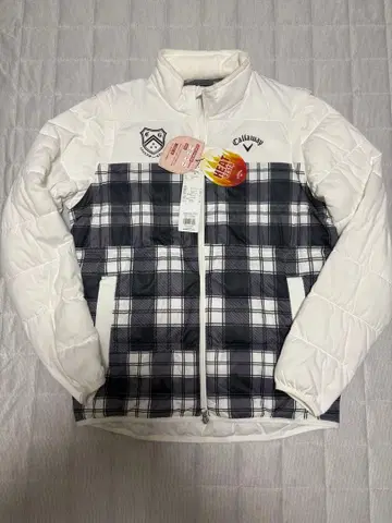 미사용 새상품 캘러웨이 2way 패딩 자켓 화이트 x 블랙 사이즈:L