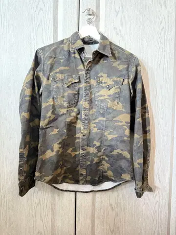 TETE HOMME 카모 패턴 긴팔 셔츠