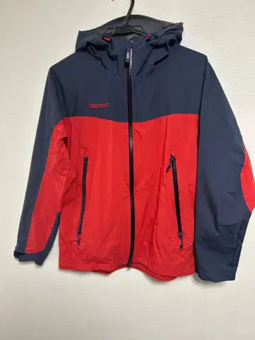 X-girl x Marmot 마운틴 후드티 빨간색/파랑 사이즈 M