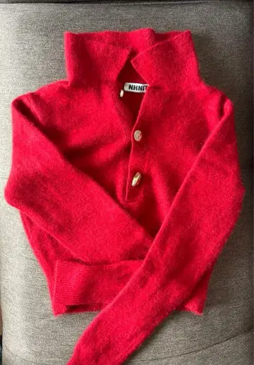 NKNIT 레드 스웨터