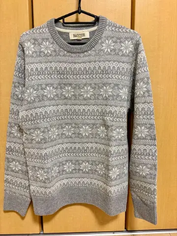 BARQUE 눈꽃 패턴 스웨터 S