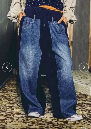 MODE NORM CORE 데님 패치워크 팬츠