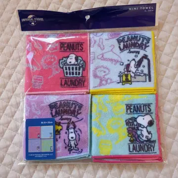 PEANUTS 미니 타월 4개 세트 유니버셜 스튜디오