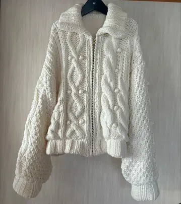 GRACECONTINENTAL 케이블 짜임 집업 자켓