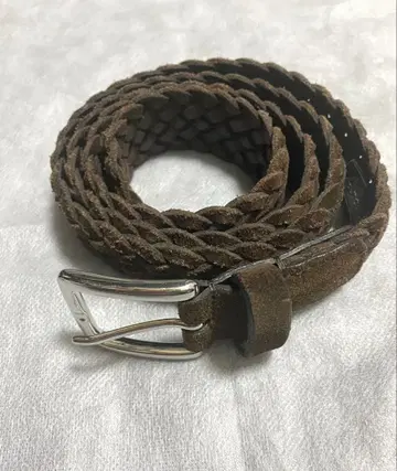 Anderson's 앤더슨즈 스웨이드 메쉬 벨트 브라운 80