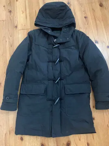 ESTNATION 다운 더플 코트 후드 부착 블랙 S