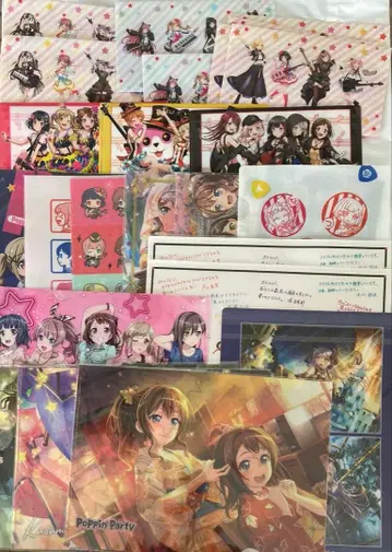 뱅드림 Poppin'Party 클리어 파일 묶음 판매