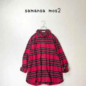 사만사 모스모스 두꺼운 소재 체크 튜닉