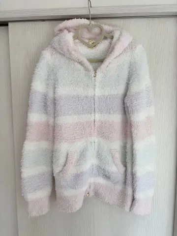 새상품 젤라또피케 파스텔 보더 후드티