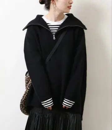 JOURNAL STANDARD 워셔블 울 하프 지퍼 니트