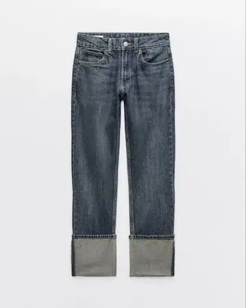 자라 여성용 데님 롤업 미드 라이즈