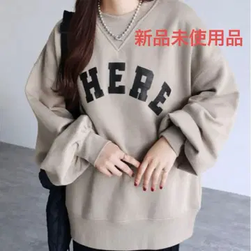 reca 속기모 칼리지 로고풍 맨투맨 그레이지 블랙