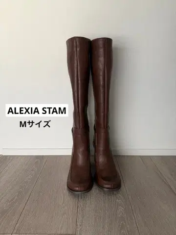 [ 새상품급 ] ALEXIA STAM 롱 부츠 M 사이즈 브라운 가죽