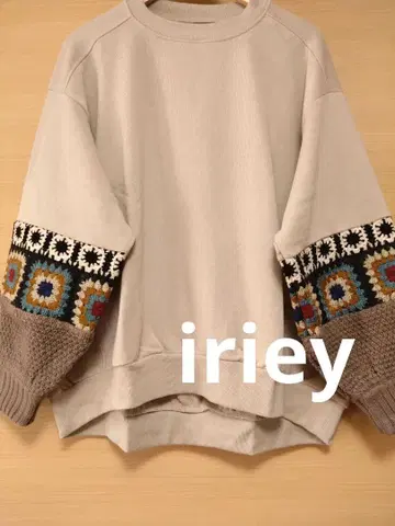 iriey 쭈리 크로셰 모티브 소매 맨투맨 풀오버 F